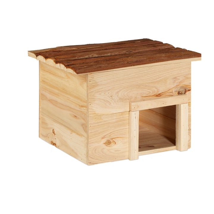 Fából készült sünház, 22,5 x 32 x 27 cm