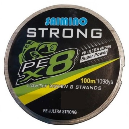 Fir textil PeX8 STRONG X8 Braided Line 100m, Super Power, 0,25mm, 21.2kg, 46.6 lbs