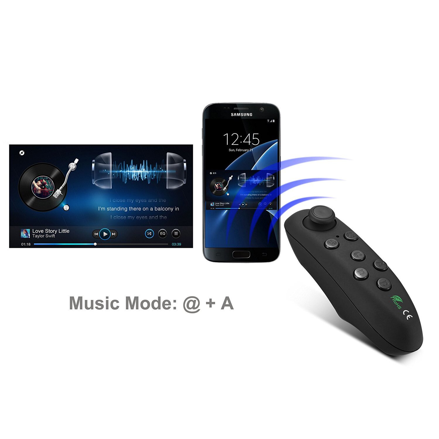 Hi-SHOCK Gamepad 360 - Mando para teléfono móvil - Mando para Smartphone, PC, Tablet - Joypad móvil - con batería - Mando de Juego para Android - Disparador de Selfie