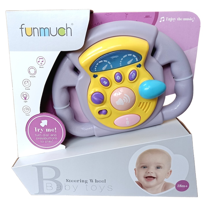 Volan Interactiv Icom cu Lumini si Sunete, 31cm
