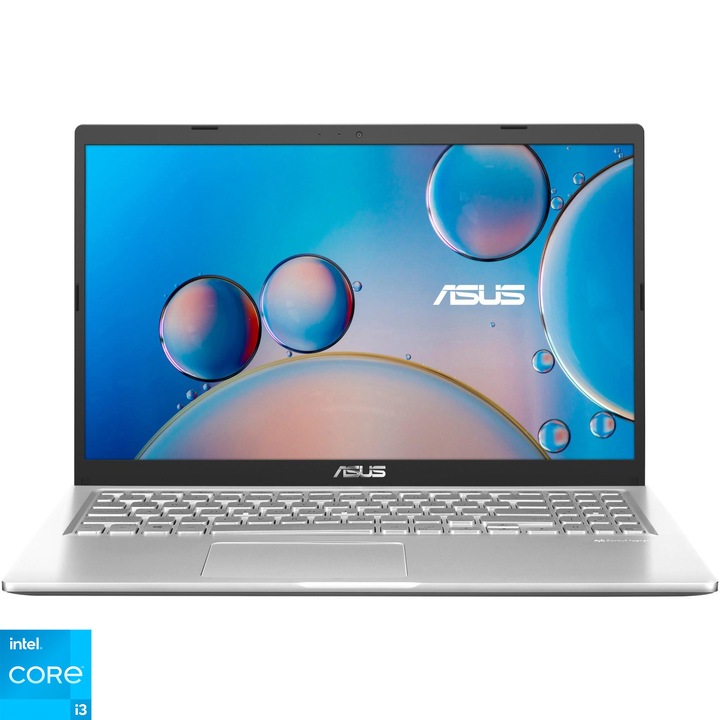 Лаптоп ASUS A516EA, Intel® Core™ i3-1115G4, 15.6", Full HD, 8GB, 256GB SSD, Intel® UHD Graphics, No OS, Transparent Silver