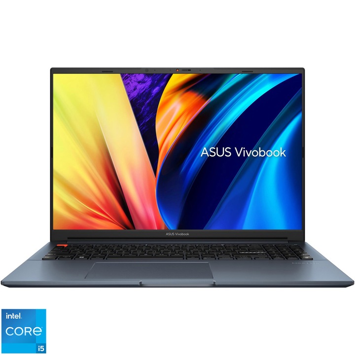 ASUS VivoBook Pro 16 K6602ZC laptop Intel® Core™ i5-12450H proceszorral 4.40 GHz-ig, 16'', WUXGA, IPS, 16GB, 1TB SSD, NVIDIA® GeForce® RTX™ 3050 4GB, No OS, Nemzetközi angol billentyűzet, Quiet Blue