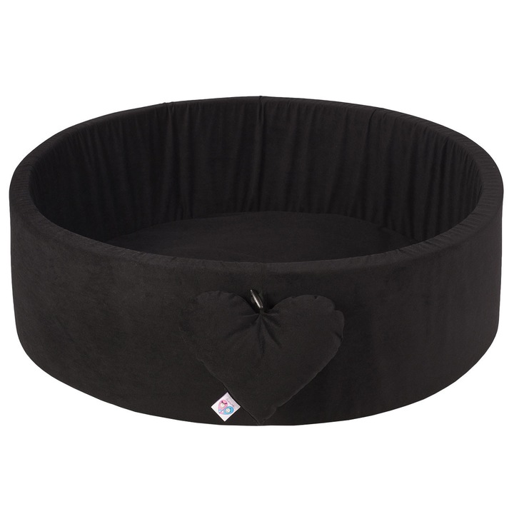 Piscina uscata pentru copii Velvet, 1 an+, Inaltime 30 cm, Diametru 98 cm, negru