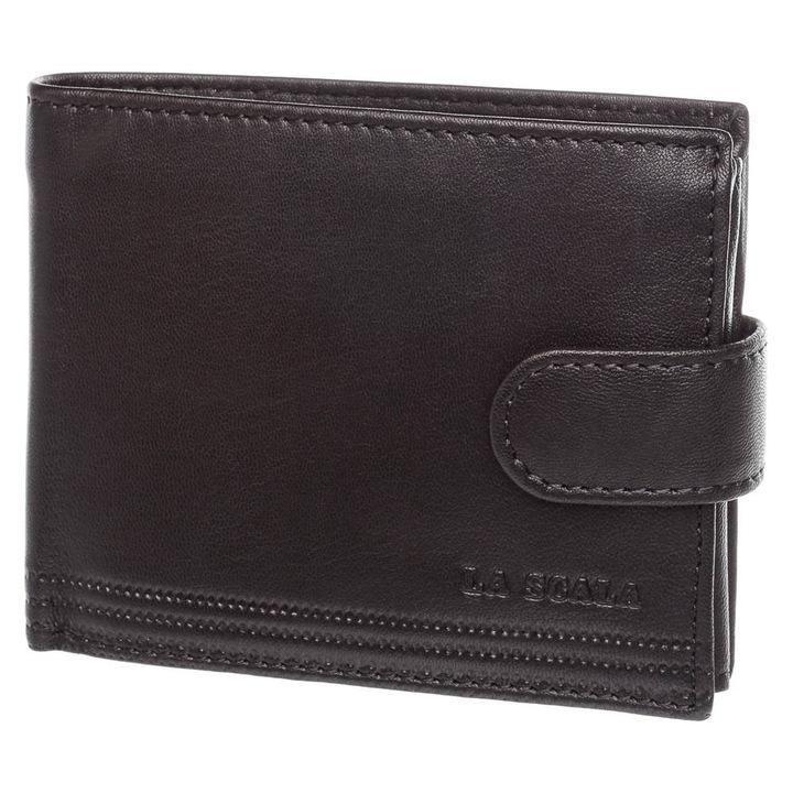 Portofel pentru barbati, La Scala, Piele, Negru
