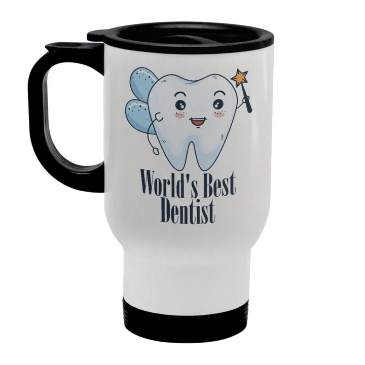 Cana din metal, Multicolor, Best Dentist, 450 ml