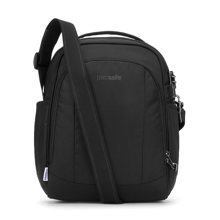 Градска чанта за през рамо против кражба, Pacsafe Metrosafe LS250, 12L, Econyl, черна