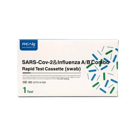 Test Rapid Antigen, Combinat, Gripa A+B si Covid-19, Realy Tech, Nazal