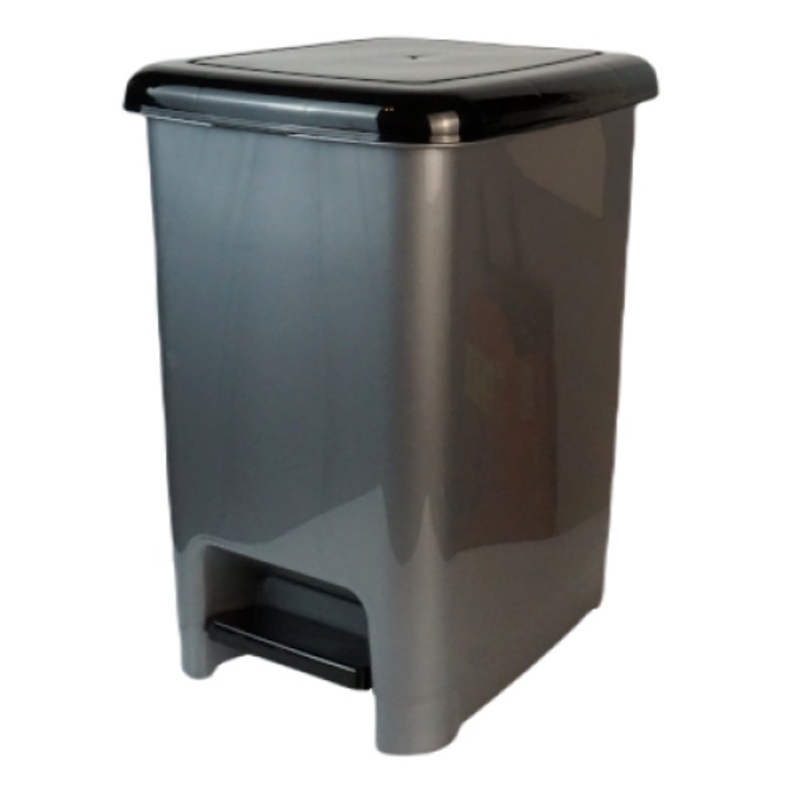 Cos gunoi cu pedala 15 l gri