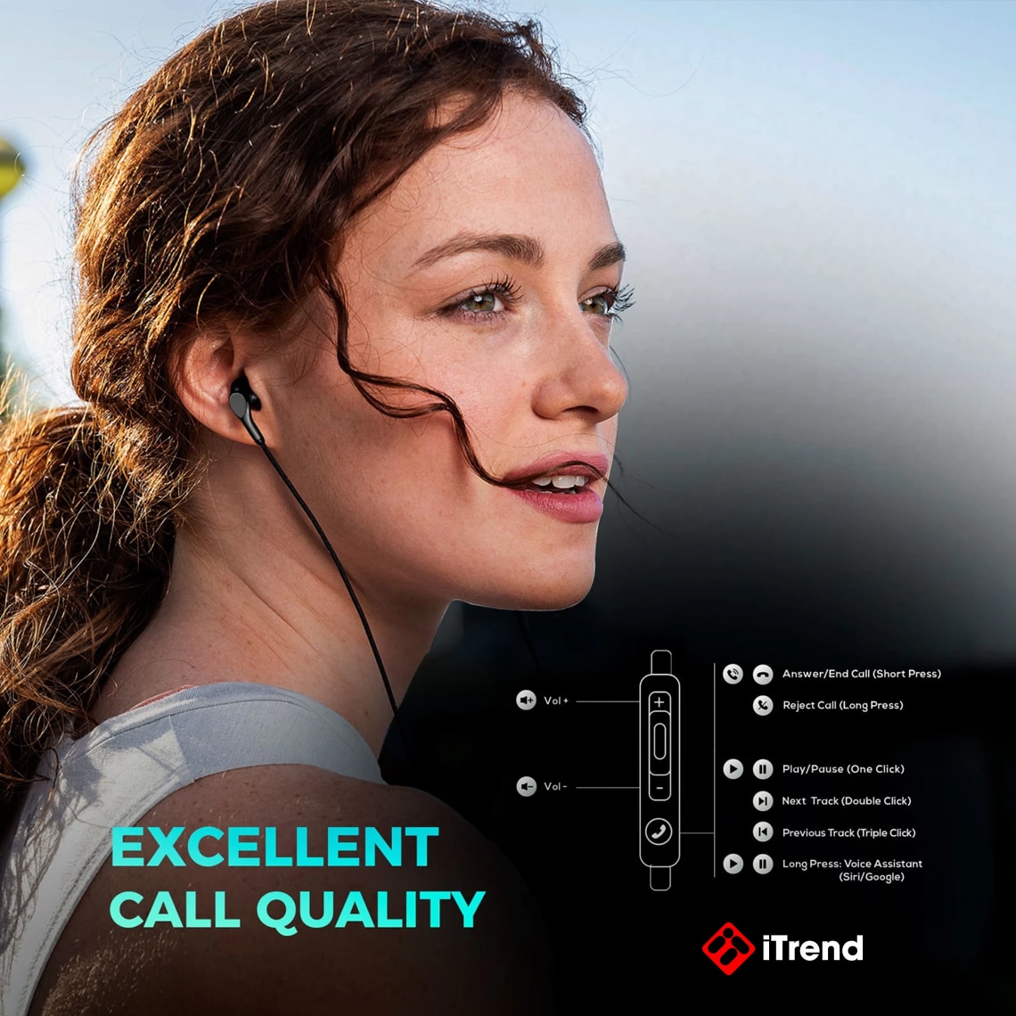 Casti iTrend, Stereo cu conector USB-C, 1.2m, comenzi, functie apel si microfon pe fir, format Semi In-Ear, universale, H259, Negru