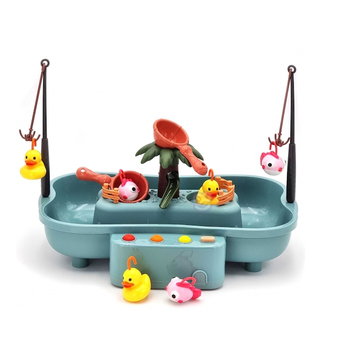 Joc de pescuit cu 20 accesorii, Woopie, Plastic, Multicolor