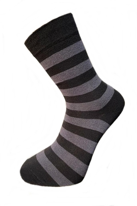 Sosete Barbati, Rogalu, Negru, Cu dungi, 39-41