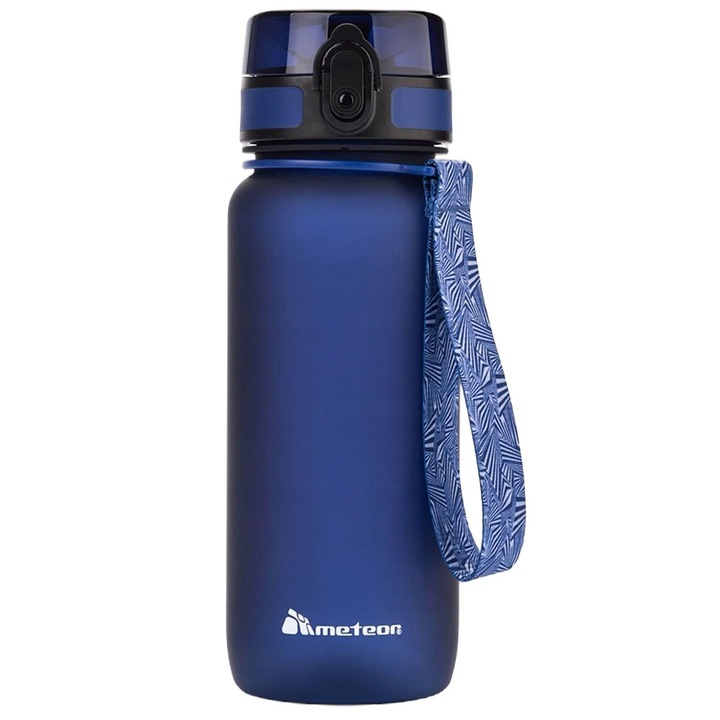 Sticla de apa, Meteor, Tritan, 650 ml, Albastru