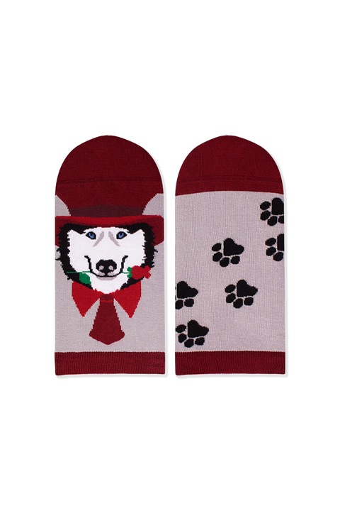 Sosete scurte bumbac Romantic Dog, 35-38 EU, Multicolor