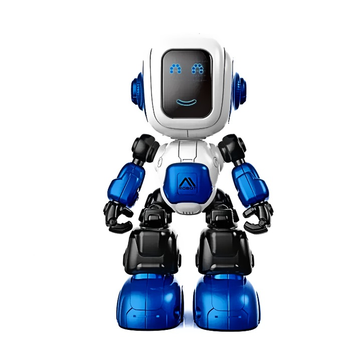 Robot de Jucarie Inteligent Vorbitor Die Cast Metal Albastru