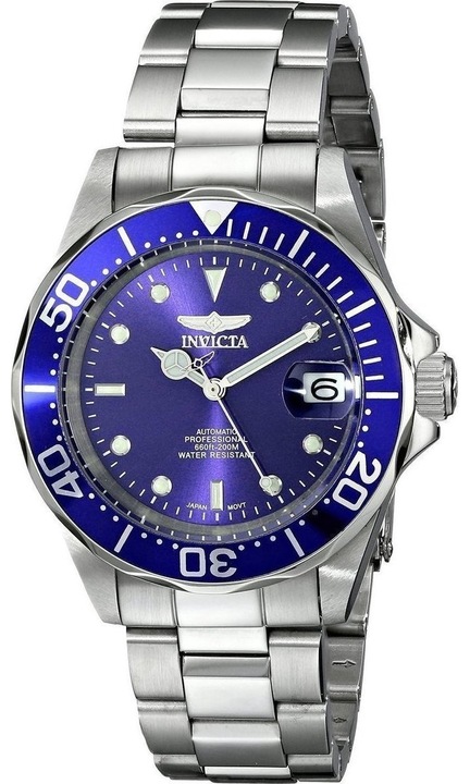 Унисекс часовник Invicta Pro Diver 9094, Автоматичен, Неръждаема стомана, Син/Сребрист