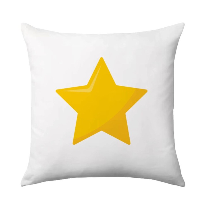 Perna decorativa Star, Poliester, 40x40 cm, Alb