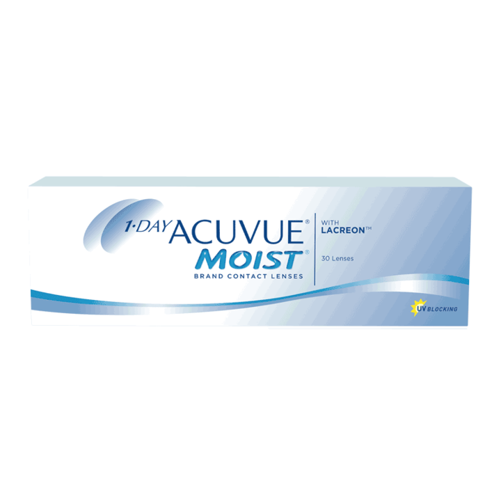 Контактни лещи 1-Day Acuvue Moist, диоптър -2.25, 30 бр./кутия