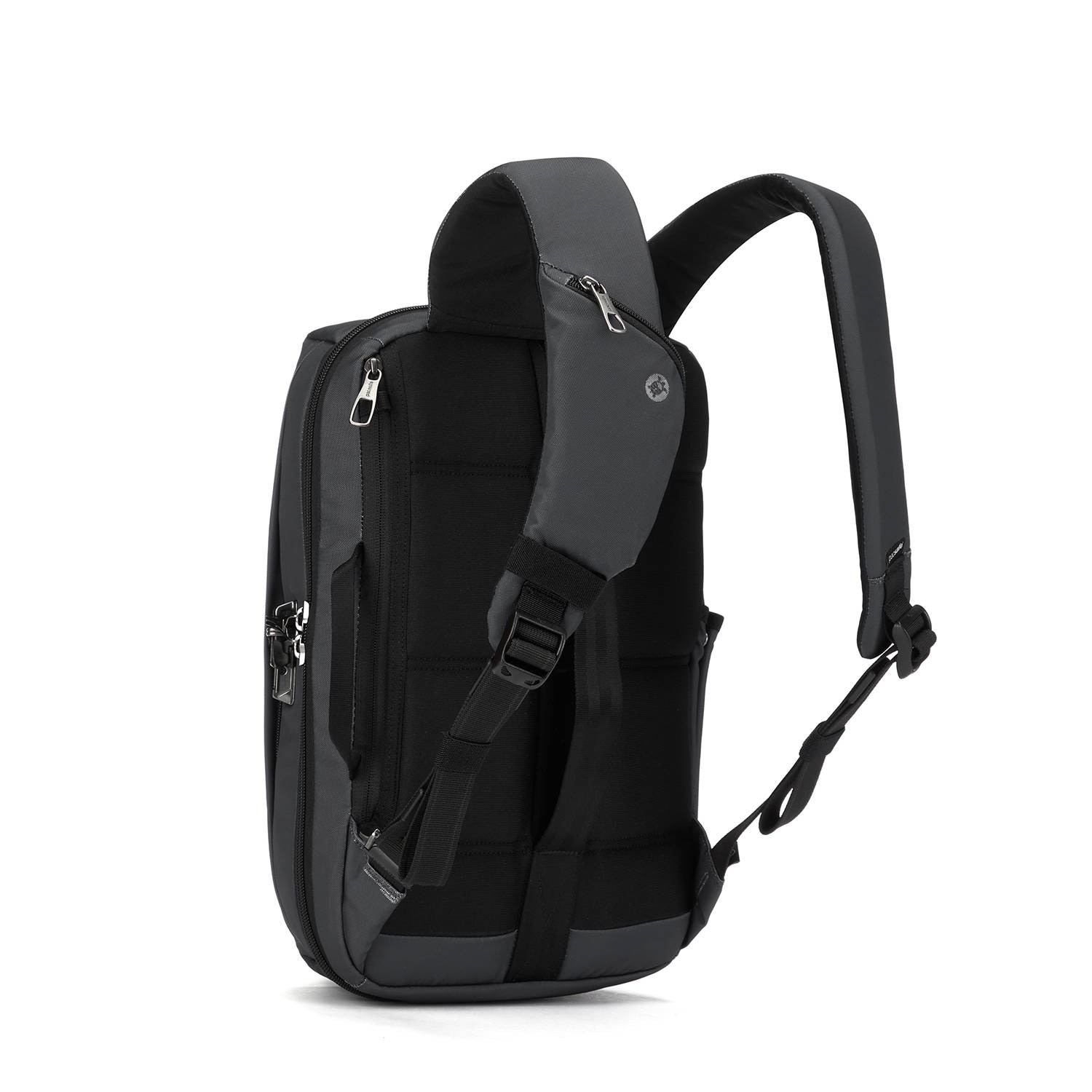 Rucsac antifurt pentru laptop, Pacsafe Metrosafe X 13", Poliester reciclat, Gri