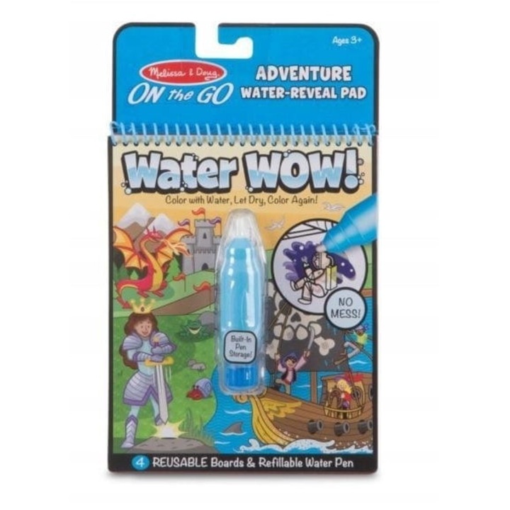 Carte de colorat cu apa, Melissa & Doug, Aventura, 3 ani+