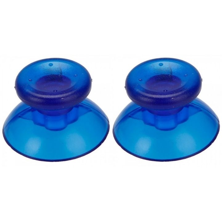 2db analóg thumbstick borító készlet xbox 360 kontrollerhez Átlátszó kék