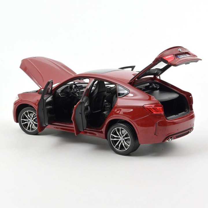 Modell autó BMW X6M 2015 piros, 1:18 Norev
