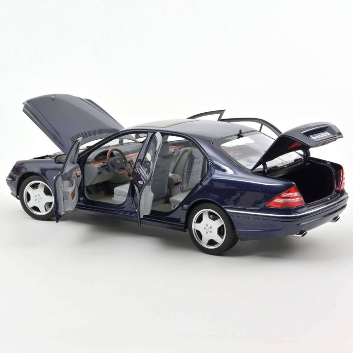 Modell autó Mercedes-Benz S-class S55 AMG 2000 kék, 1:18 Norev