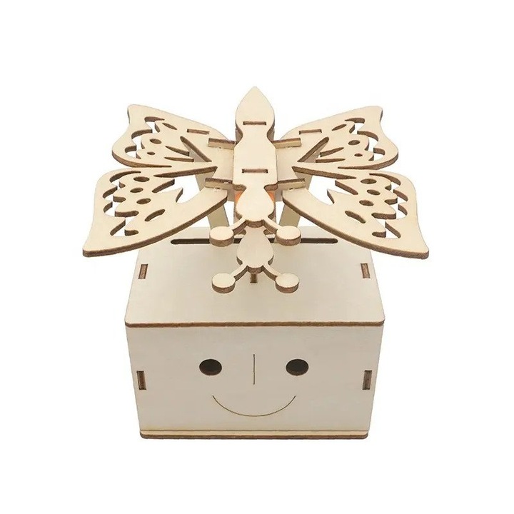 Jucarie Educationala Tetea, Kit lemn STEM, fluture magic