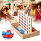 Logikai játék, 4 db egymás után, fa, Montessori típusú