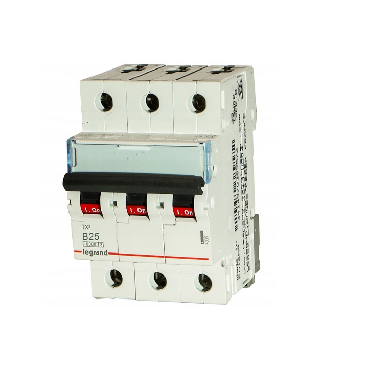 Прекъсвач 6kA AC 3P B25A Legrand TX3 403404, Автоматичен