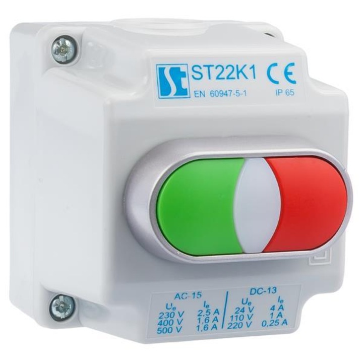 Suport de comanda ST22K1-21-1, Spamel, IP65, Alb