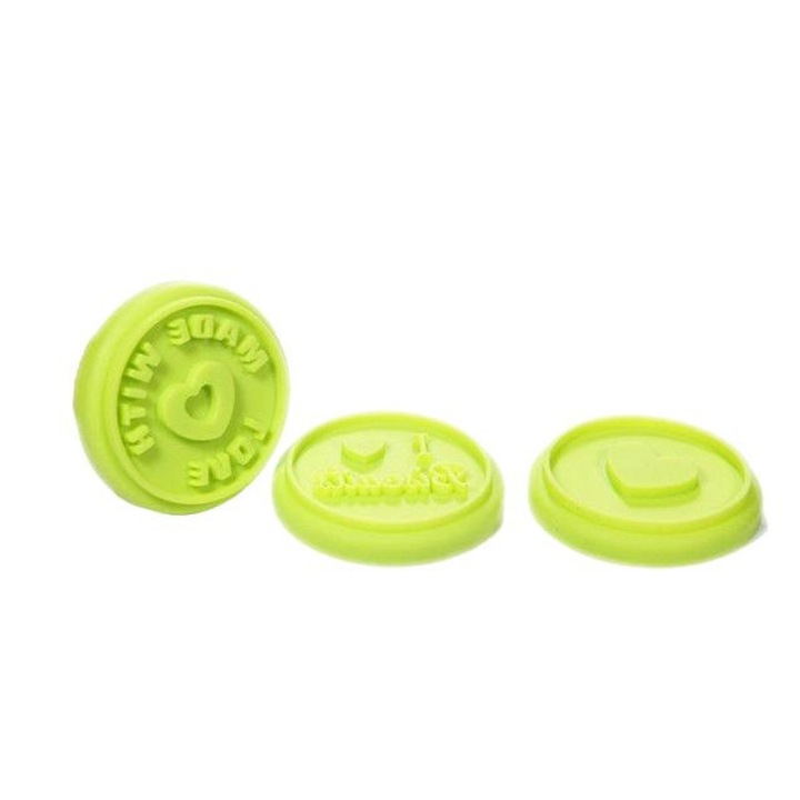 Set 3 stampile pentru fursecuri, Gadget Master, Silicon/Lemn, Verde