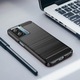 Калъф, Съвместим с Oppo A57 / A57s / A57e / A77, Карбонов, Черен
