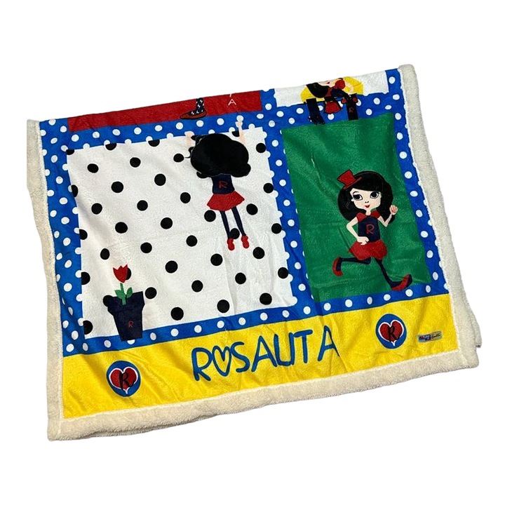 Patura pentru copii, Rosalita Senoritas-Alegria, 100 x 135 cm, Multicolor