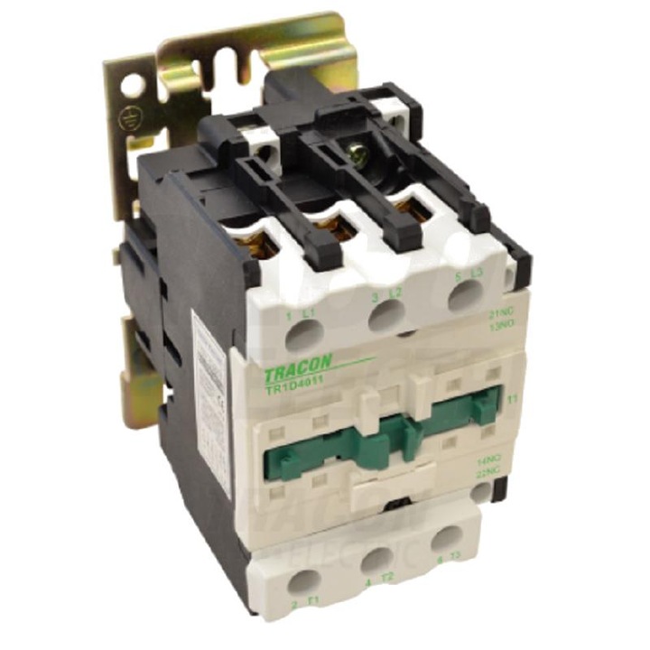 Contactor, 40A, 48V, AC 3NO+(1NO+1NC) - TR1D4011E7, Tracon Electric