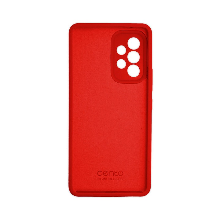 Husa de protectie CENTO Rio compatibila cu Samsung A53 5G Scarlet Red Silicon Premium Mat, Slim, Anti zgarieturi, Anti soc, cu margini ridicate pentru protectia ecranului si a camerei