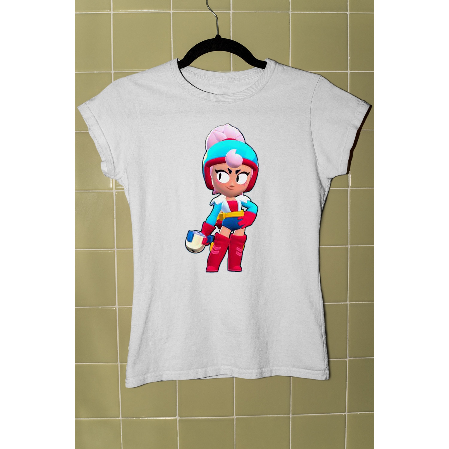 Tricou pentru damapersonalizat cu imprimeu Brawl Stars - Janet, Alb, S -  eMAG.ro