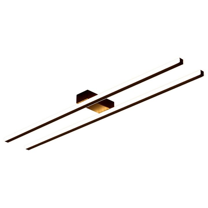 Phuture LED полилей с 3 сменяеми позиции, мощност 30W, с 2 рамена, бяла светлина, 49 см, черен