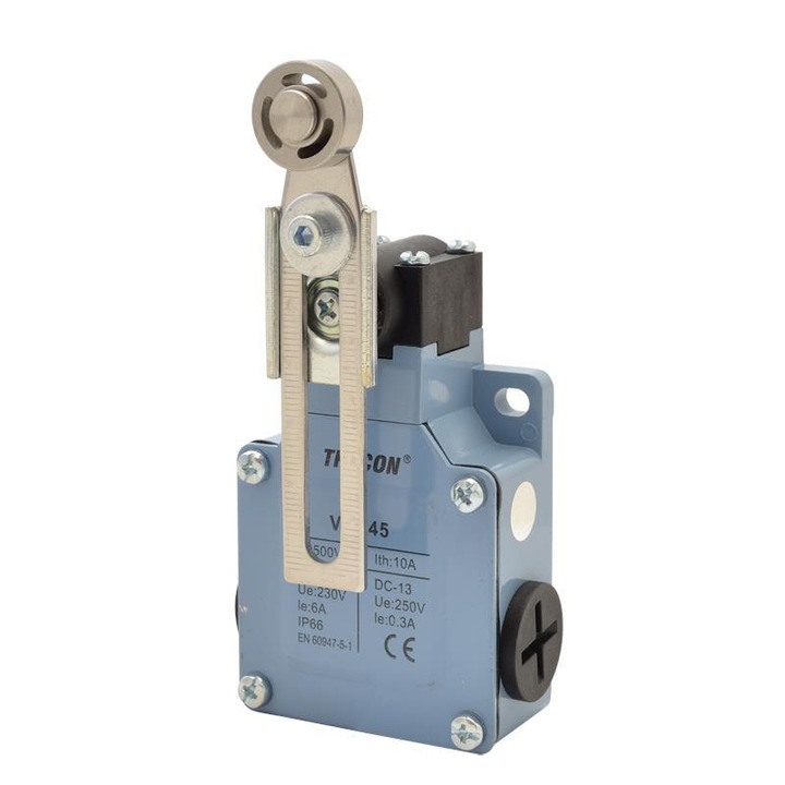 Végálláskapcsoló állítható karral és görgővel VM145, Tracon Electric, kék