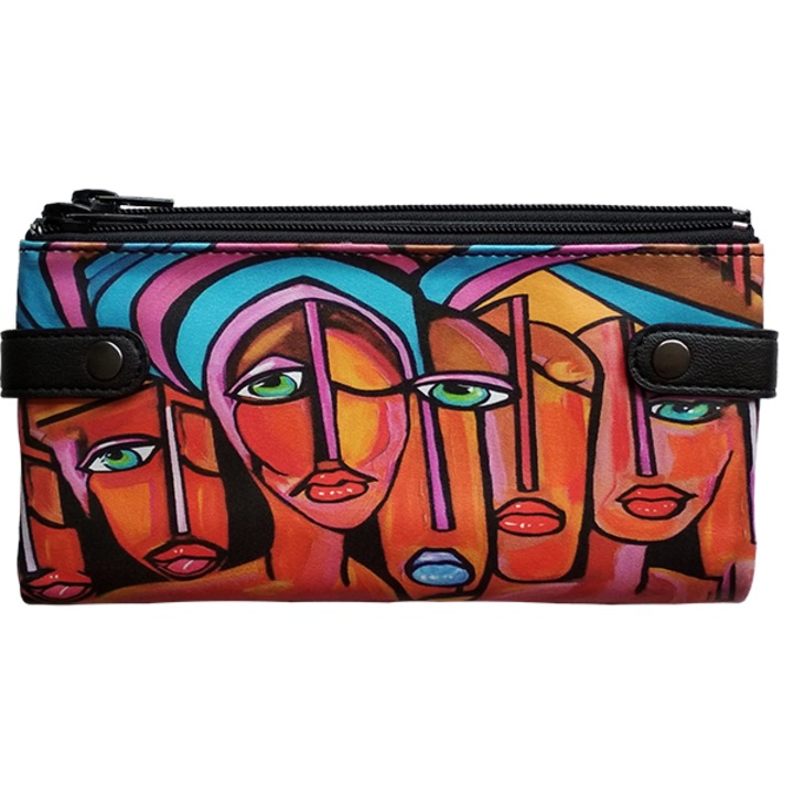 Portofel pentru femei Portofel mare - Handmade Greek - Modern Art - 19x2x10 cm