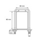 Brida prindere panouri gard verde EmaConstruct cu placuta si piulite pentru teava cu exterior de 80x60 mm
