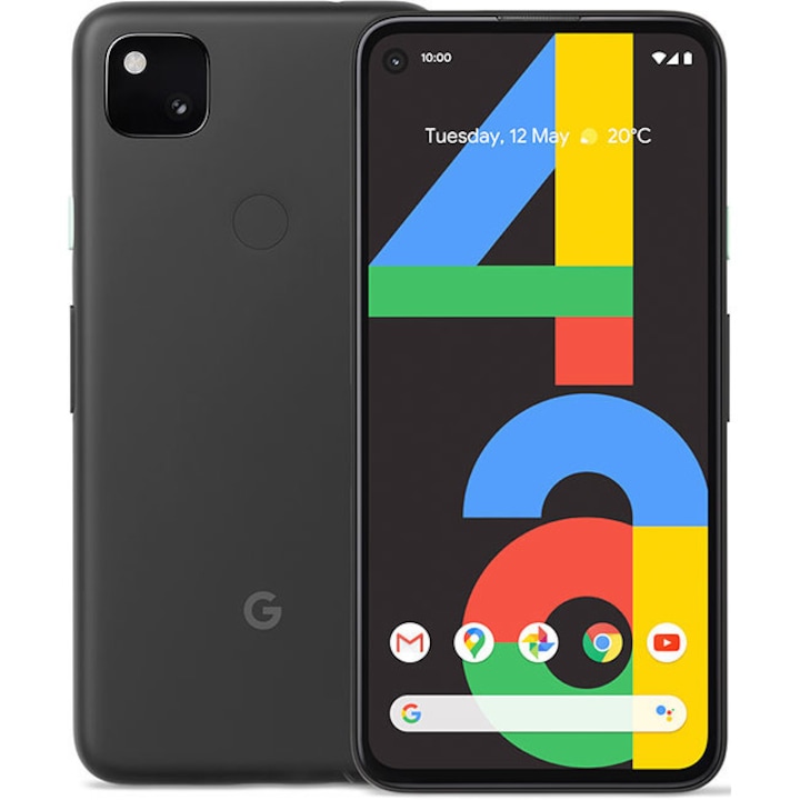 Smartphone Google Pixel 4a, 4G, 128GB, 6GB RAM, Negru