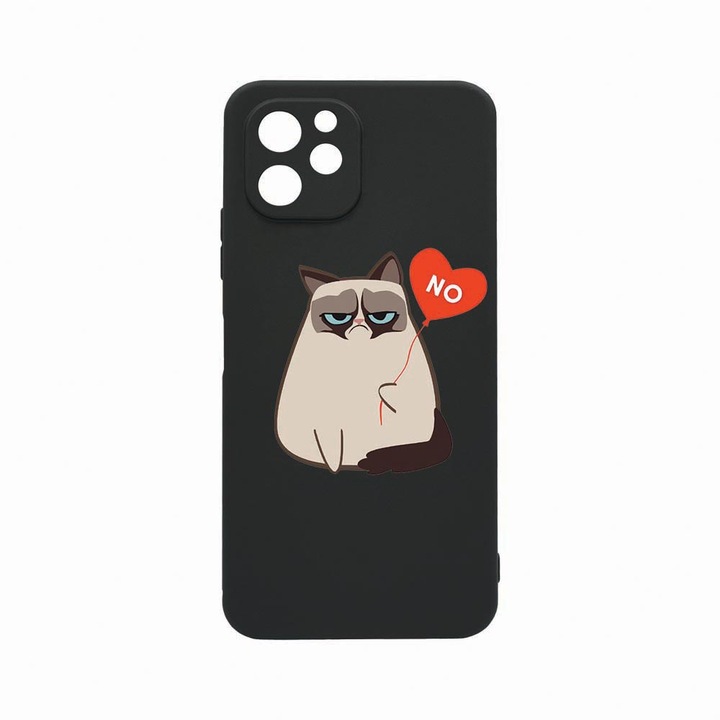 Силиконов калъф BestCase за Realme 9i 5G, Meme - Grumpy Says No, Black Silicon Series, c-B 657