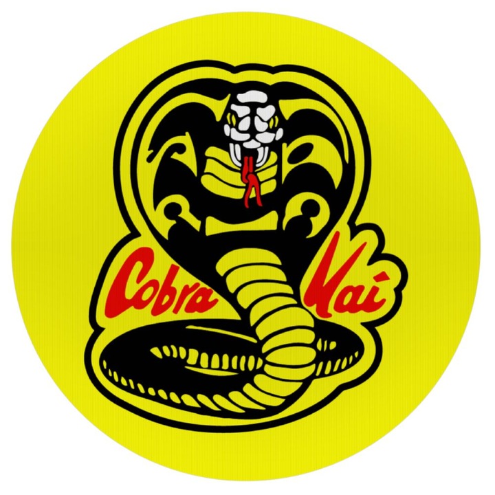Mousepad din silicon, Model Cobra Kai, 20 cm, Galben