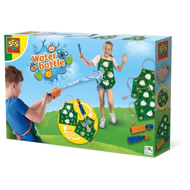 Joc interactiv, Animale ascunse, SES Creative, Include 2 sorturi si 2 pompe de apa, 5 ani+