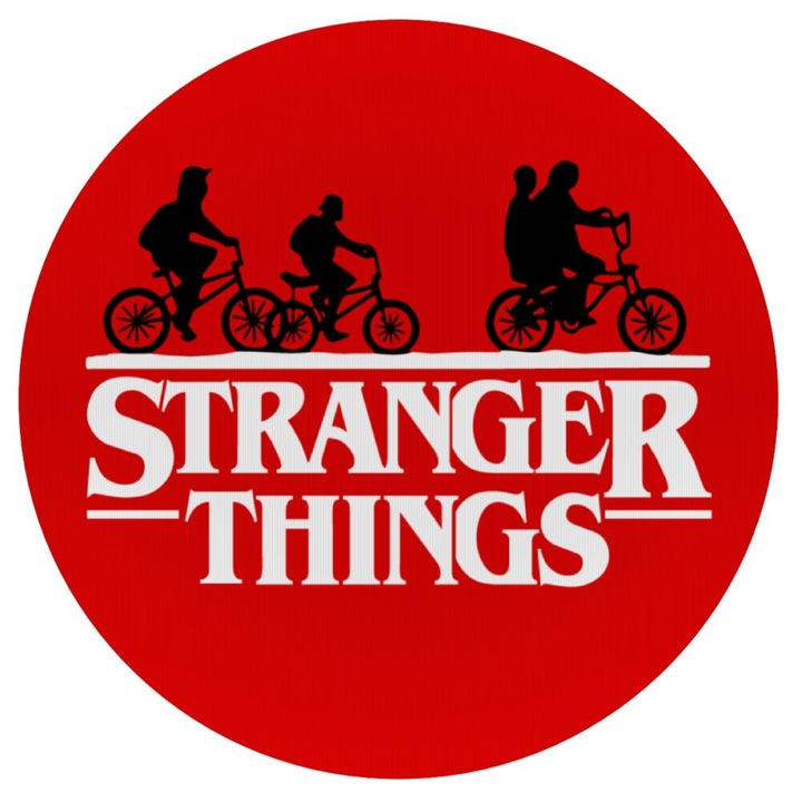 Mousepad, Silicon, Model Stranger Things, 20 cm, Rosu