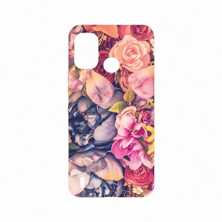 Π‘ΠΈΠ»ΠΈΠΊΠΎΠ½ΠΎΠ² ΠΊΠ°Π»ΡΡ BestCase Π·Π° Nokia C31, Floral, Black Silicon Series, B 5