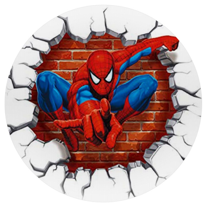 Mousepad din silicon, Model Spiderman, 20 cm, Multicolor