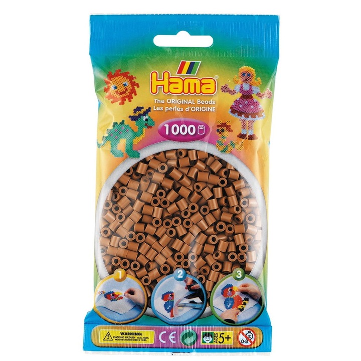 Set 1000 margele de calcat, Hama, Nougat