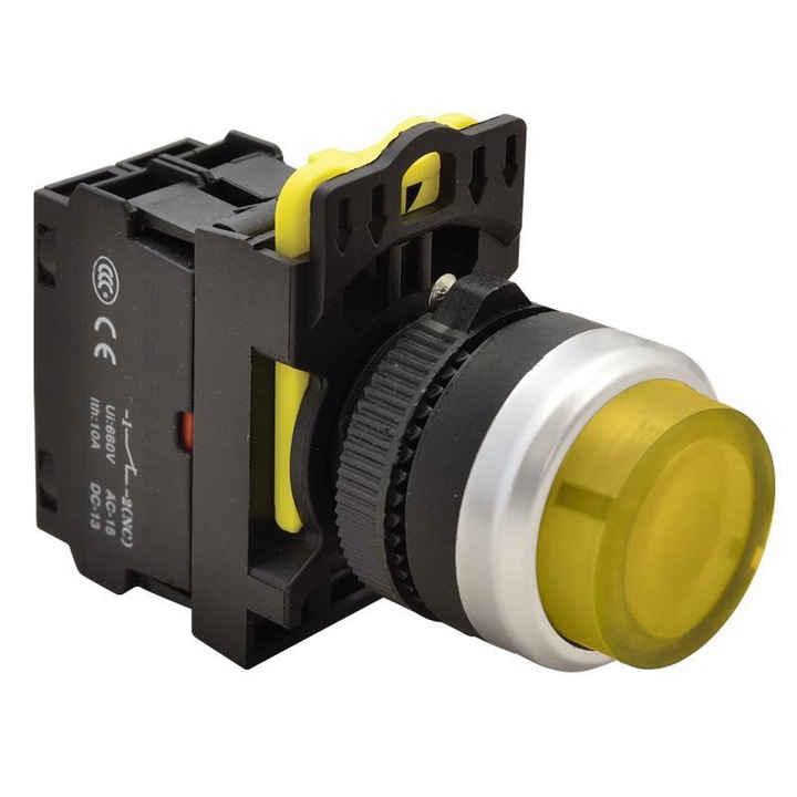 Светещ контролен ключ NYK3-HLY, Tracon Electric, жълт