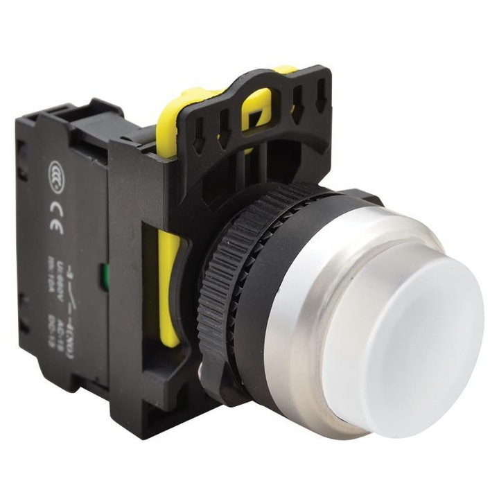 Gomb NYG3-HW, Tracon Electric, IP65, fehér